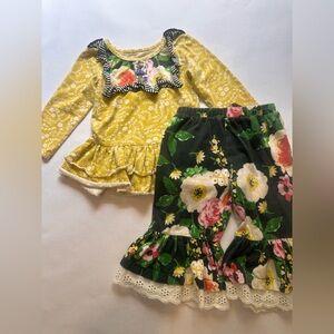 Mustard Pie Yellow Floral Matching Set